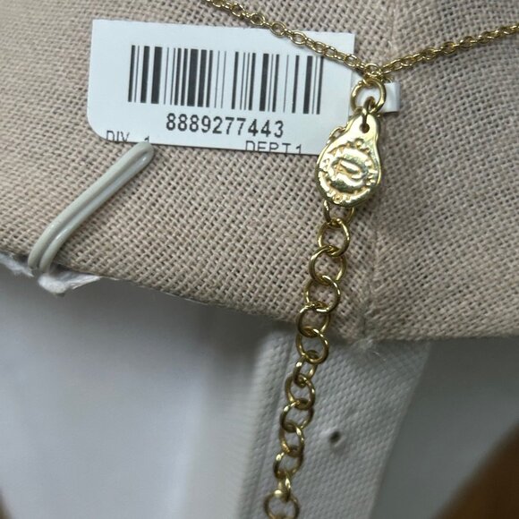 Rarities Carol Brodie Gold-Plated CRYSTAL QUARTZ Drop Necklace NWT - Picture 5 of 8